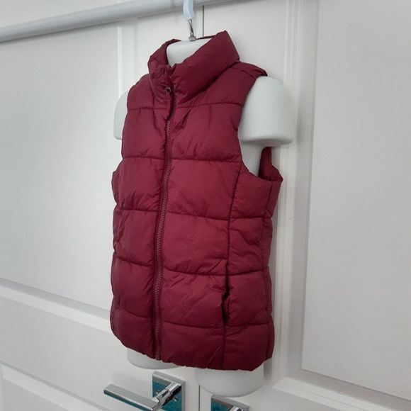 Burgundy Puffer Vest - Picture 4 of 4